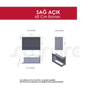 L Tipi (Sağ Açık) (60 cm Burner)