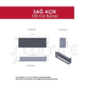 L Tipi (Sağ Açık) (120 cm Burner)