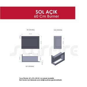 L Tipi (Sol Açık) (60 cm Burner)