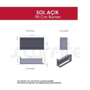 L Tipi (Sol Açık) (90 cm Burner)