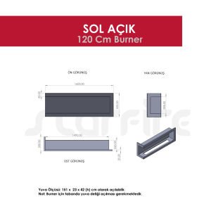 L Tipi (Sol Açık) (120 cm Burner)