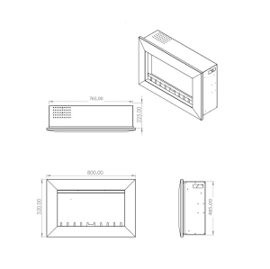 SK - 80 Elektrikli Şömine (Isıtmalı)