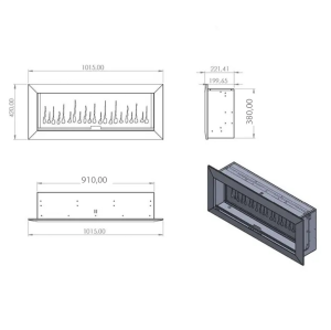 SK - 100 Elektrikli Şömine (Isıtmasız)
