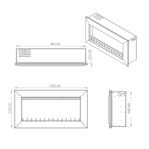 SK - 100 Elektrikli Şömine (Isıtmalı)