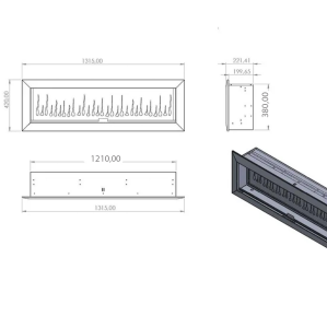 SK - 130 Elektrikli Şömine (Isıtmasız)