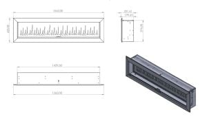 SC - 160 Elektrikli Şömine (Isıtmasız)