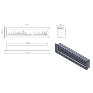SK - 180 Elektrikli Şömine (Isıtmasız)